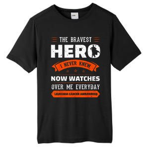 The Bravest Hero I Never Knew Leukemia Cancer Awareness Gift Tall Fusion ChromaSoft Performance T-Shirt