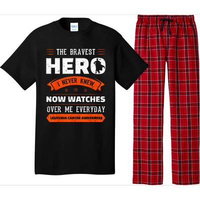 The Bravest Hero I Never Knew Leukemia Cancer Awareness Gift Pajama Set