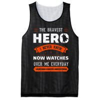 The Bravest Hero I Never Knew Leukemia Cancer Awareness Gift Mesh Reversible Basketball Jersey Tank