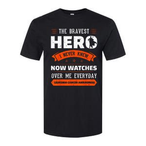 The Bravest Hero I Never Knew Leukemia Cancer Awareness Gift Softstyle CVC T-Shirt