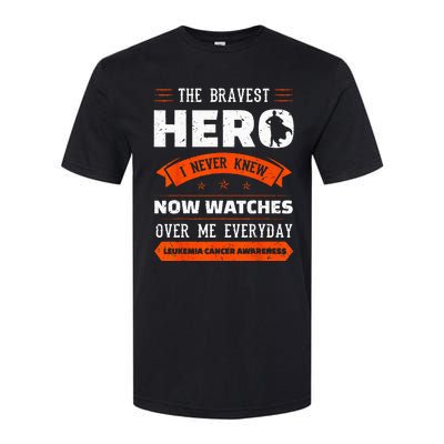 The Bravest Hero I Never Knew Leukemia Cancer Awareness Gift Softstyle CVC T-Shirt