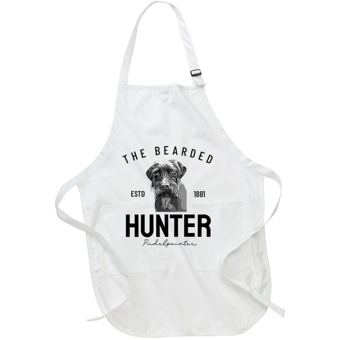 The Bearded H.u.n.t.e.r Pudelpointer  Full-Length Apron With Pockets
