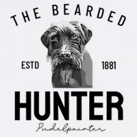 The Bearded H.u.n.t.e.r Pudelpointer  Full-Length Apron With Pockets