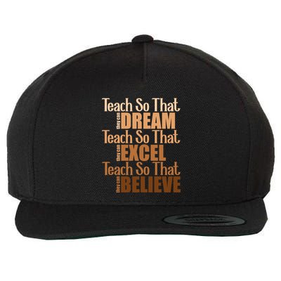 Teacher Black History Wool Snapback Cap