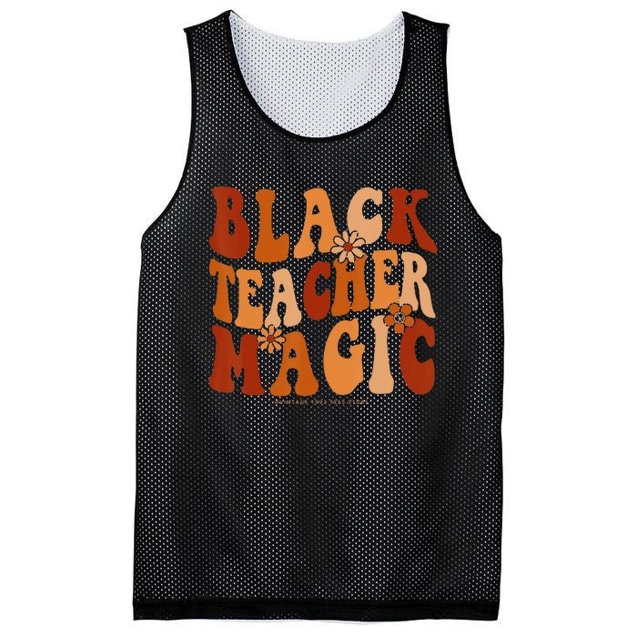 Teacher Black History Month Black Teacher Magic Mesh Reversible Basketball Jersey Tank