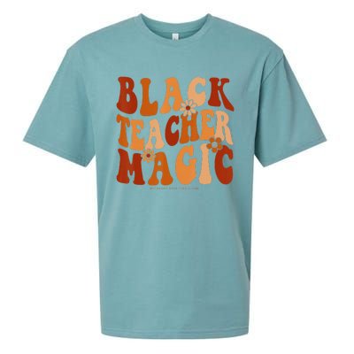 Teacher Black History Month Black Teacher Magic Sueded Cloud Jersey T-Shirt