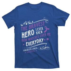 The Bravest Hero Watch Over Me Everyday Pancreatic Cancer Gift T-Shirt