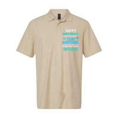 Twins Brother Happy Birthday To My Twin Brother BDay Party Softstyle Adult Sport Polo