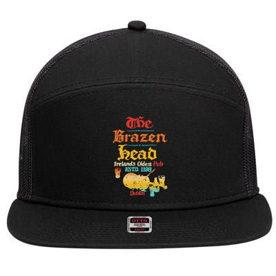 The Brazen Head IrelandS Oldest Pub Estd. 1198 Dublin 7 Panel Mesh Trucker Snapback Hat