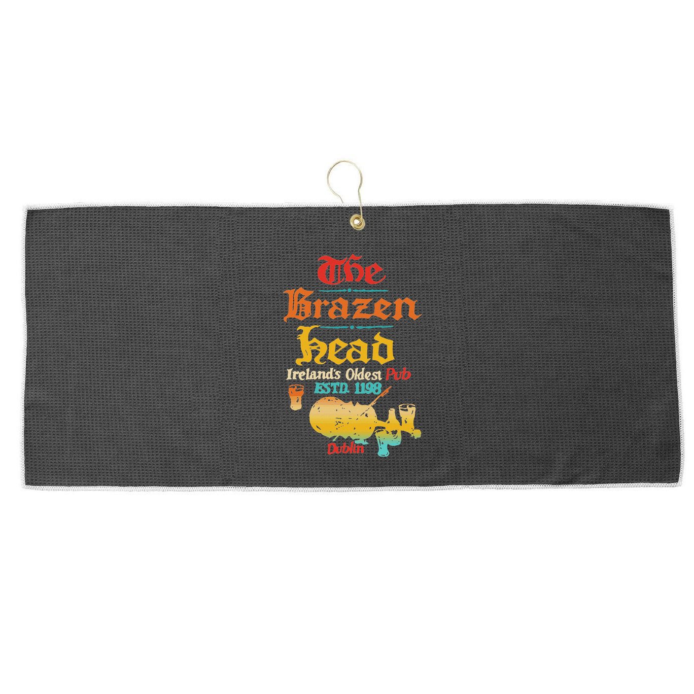 The Brazen Head IrelandS Oldest Pub Estd. 1198 Dublin Large Microfiber Waffle Golf Towel
