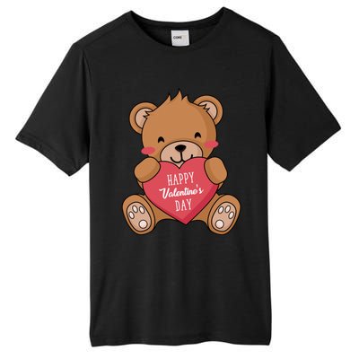 Teddy Bear Happy Valentines's Day Gift Tall Fusion ChromaSoft Performance T-Shirt