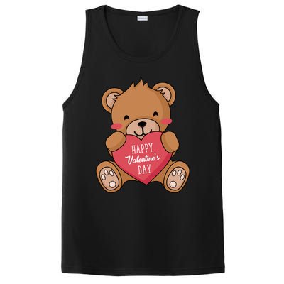 Teddy Bear Happy Valentines's Day Gift PosiCharge Competitor Tank