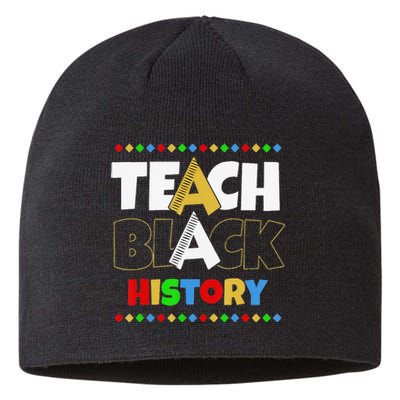 Teach Black History Black Proud Pride African American BHM Sustainable Beanie