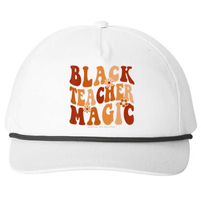 Teacher Black History Month  Black Teacher Magic Snapback Five-Panel Rope Hat