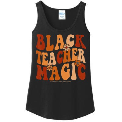 Teacher Black History Month  Black Teacher Magic Ladies Essential Tank