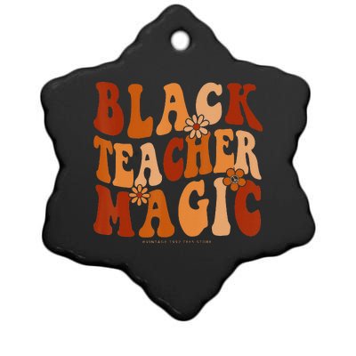 Teacher Black History Month  Black Teacher Magic Ceramic Star Ornament