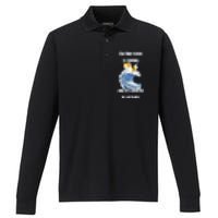 The Blue Humor Wave Is Coming Covered In Cat Hairs Kamala Performance Long Sleeve Polo