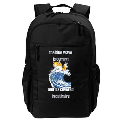 The Blue Humor Wave Is Coming Covered In Cat Hairs Kamala Daily Commute Backpack