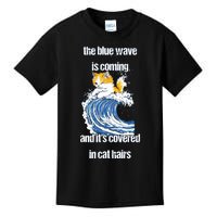 The Blue Humor Wave Is Coming Covered In Cat Hairs Kamala Kids T-Shirt