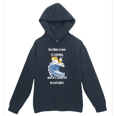 The Blue Humor Wave Is Coming Covered In Cat Hairs Kamala Urban Pullover Hoodie