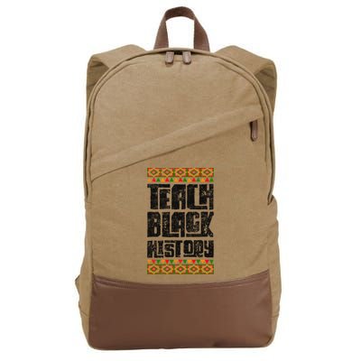 Teach Black History Great Gift Cotton Canvas Backpack