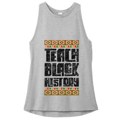 Teach Black History Great Gift Ladies PosiCharge Tri-Blend Wicking Tank