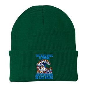 The Blue Humor Wave Is Coming Covered In Cat Hairs Kamala Knit Cap Winter Beanie