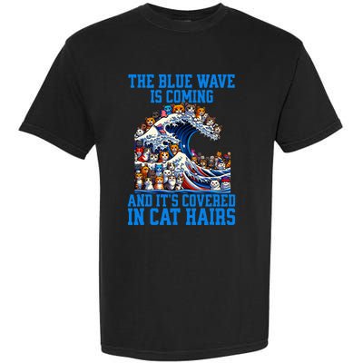 The Blue Humor Wave Is Coming Covered In Cat Hairs Kamala Garment-Dyed Heavyweight T-Shirt