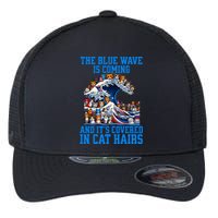 The Blue Humor Wave Is Coming Covered In Cat Hairs Kamala Flexfit Unipanel Trucker Cap