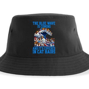 The Blue Humor Wave Is Coming Covered In Cat Hairs Kamala Sustainable Bucket Hat