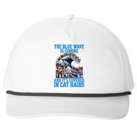 The Blue Humor Wave Is Coming Covered In Cat Hairs Kamala Snapback Five-Panel Rope Hat