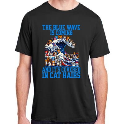 The Blue Humor Wave Is Coming Covered In Cat Hairs Kamala Adult ChromaSoft Performance T-Shirt