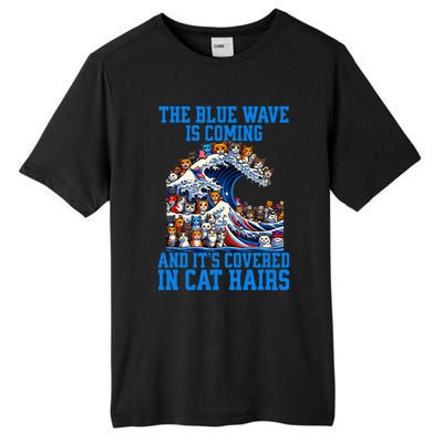 The Blue Humor Wave Is Coming Covered In Cat Hairs Kamala Tall Fusion ChromaSoft Performance T-Shirt