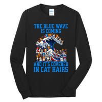 The Blue Humor Wave Is Coming Covered In Cat Hairs Kamala Tall Long Sleeve T-Shirt