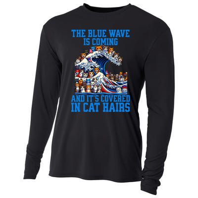 The Blue Humor Wave Is Coming Covered In Cat Hairs Kamala Cooling Performance Long Sleeve Crew