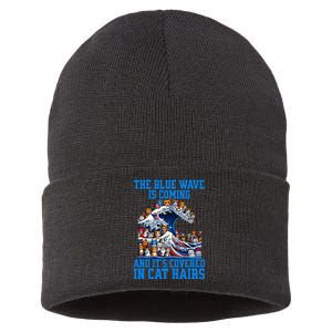 The Blue Humor Wave Is Coming Covered In Cat Hairs Kamala Sustainable Knit Beanie