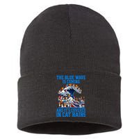 The Blue Humor Wave Is Coming Covered In Cat Hairs Kamala Sustainable Knit Beanie