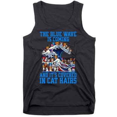 The Blue Humor Wave Is Coming Covered In Cat Hairs Kamala Tank Top