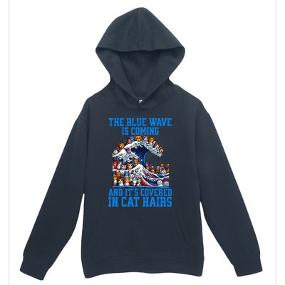 The Blue Humor Wave Is Coming Covered In Cat Hairs Kamala Urban Pullover Hoodie