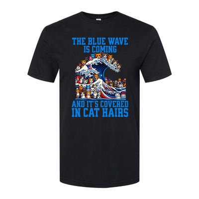 The Blue Humor Wave Is Coming Covered In Cat Hairs Kamala Softstyle CVC T-Shirt