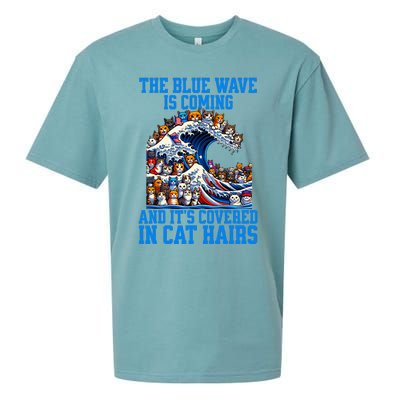 The Blue Humor Wave Is Coming Covered In Cat Hairs Kamala Sueded Cloud Jersey T-Shirt