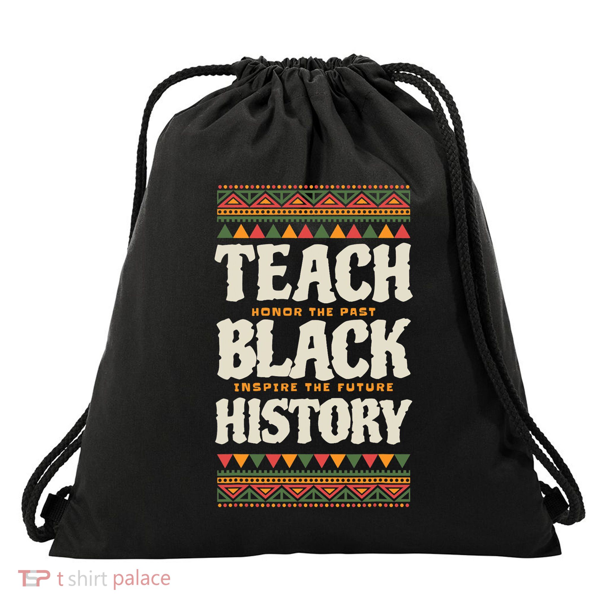 Teach Black History Drawstring Bag