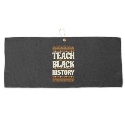 Teach Black History Large Microfiber Waffle Golf Towel