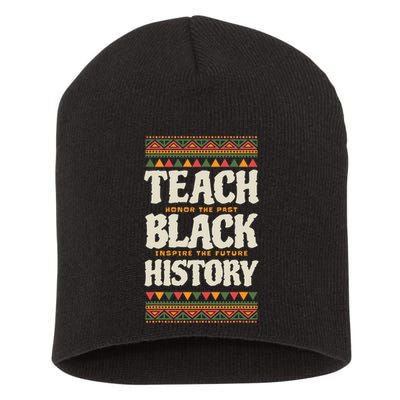 Teach Black History Short Acrylic Beanie