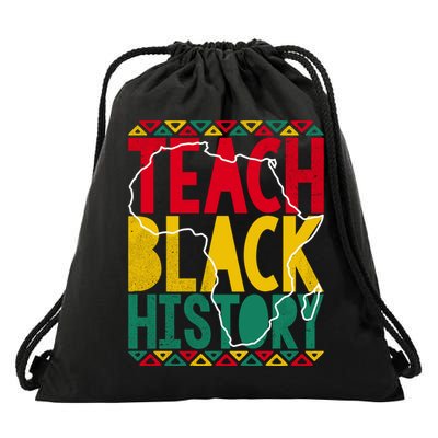 Teach Black History Pride Educator Matter Studen Funny Gift Drawstring Bag