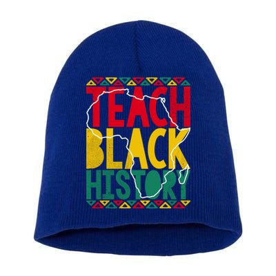 Teach Black History Pride Educator Matter Studen Funny Gift Short Acrylic Beanie