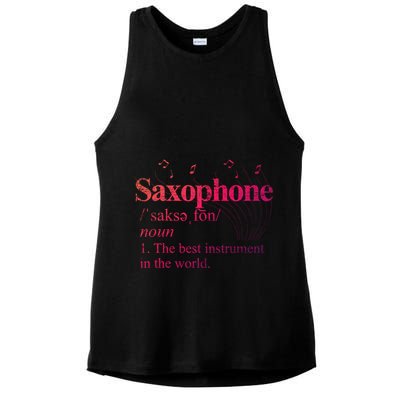 The Best Instrut In The World Saxophone Gift Ladies PosiCharge Tri-Blend Wicking Tank