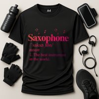 The Best Instrut In The World Saxophone Gift Cooling Performance Crew T-Shirt