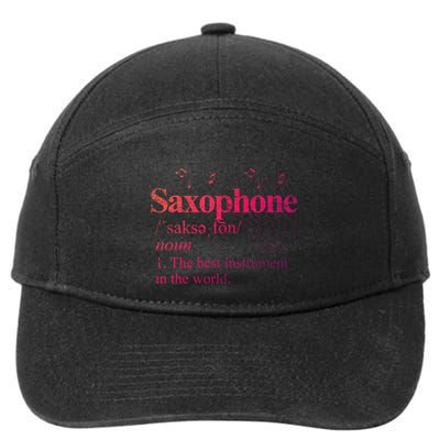 The Best Instrut In The World Saxophone Gift 7-Panel Snapback Hat