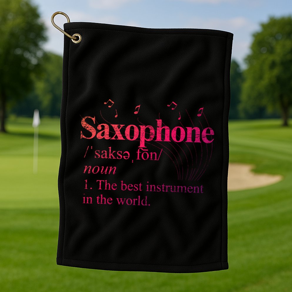 The Best Instrut In The World Saxophone Gift Golf Towel